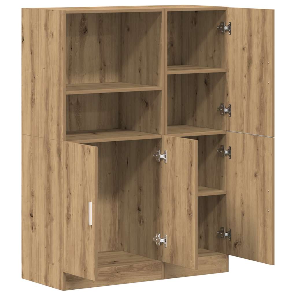 vidaXL 2-tlg. Küchenschrank-Set Artisan-Eiche Holzwerkstoff