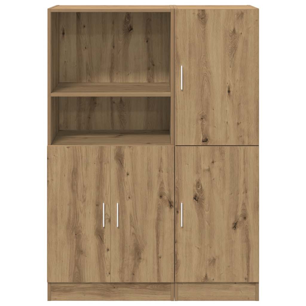 vidaXL 2-tlg. Küchenschrank-Set Artisan-Eiche Holzwerkstoff