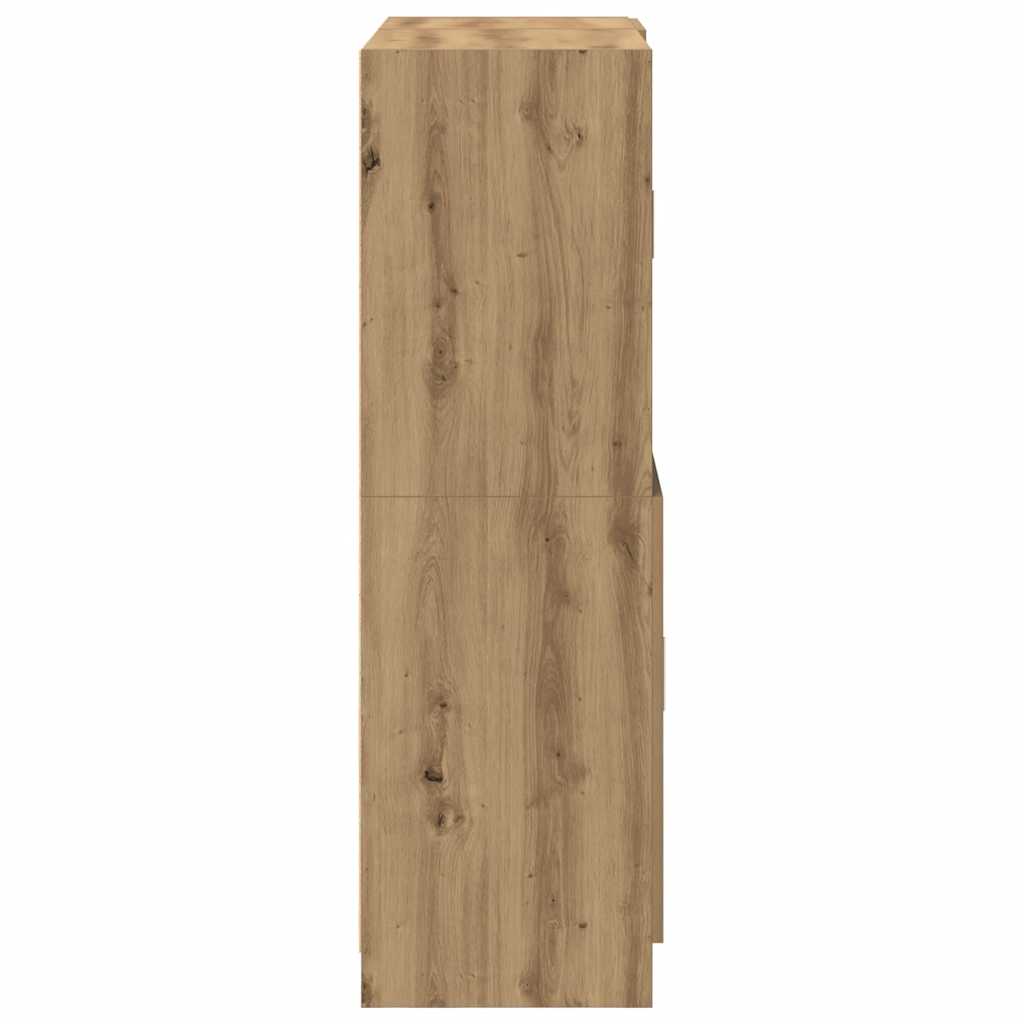 vidaXL 2-tlg. Küchenschrank-Set Artisan-Eiche Holzwerkstoff