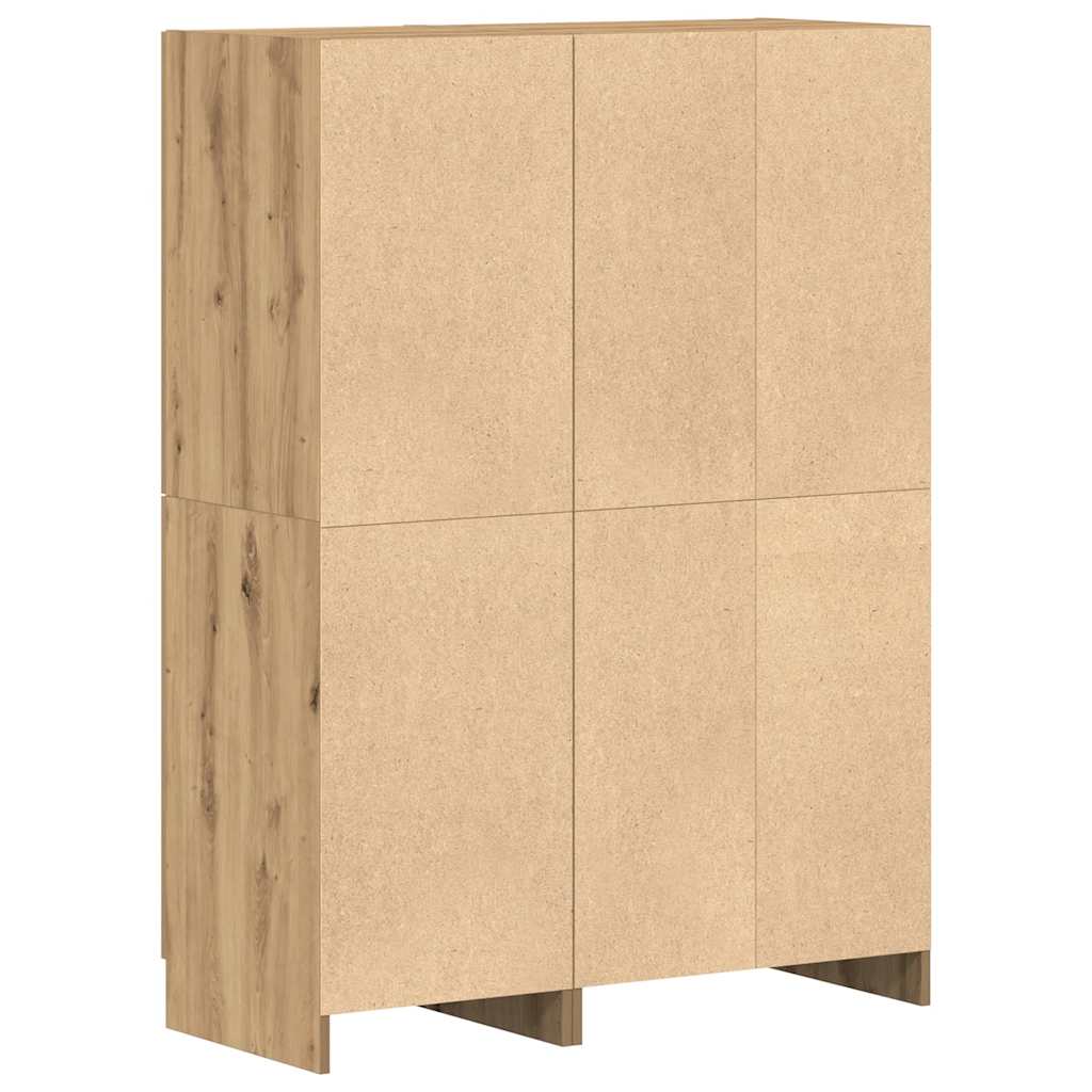 vidaXL 2-tlg. Küchenschrank-Set Artisan-Eiche Holzwerkstoff