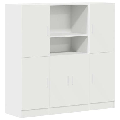 vidaXL Ensemble de 3 meubles de cuisine Blanc Bois d'ingénierie