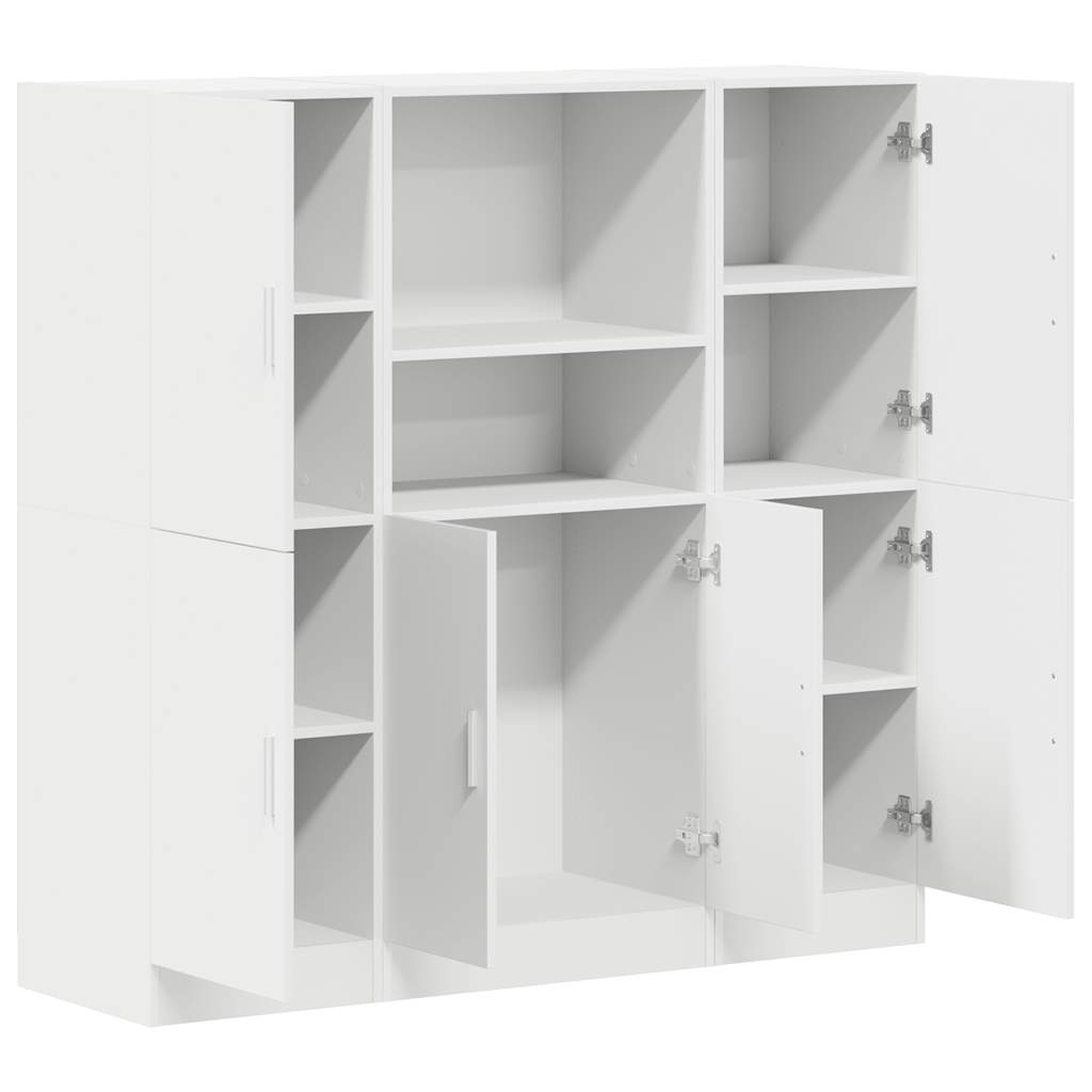 vidaXL Ensemble de 3 meubles de cuisine Blanc Bois d'ingénierie