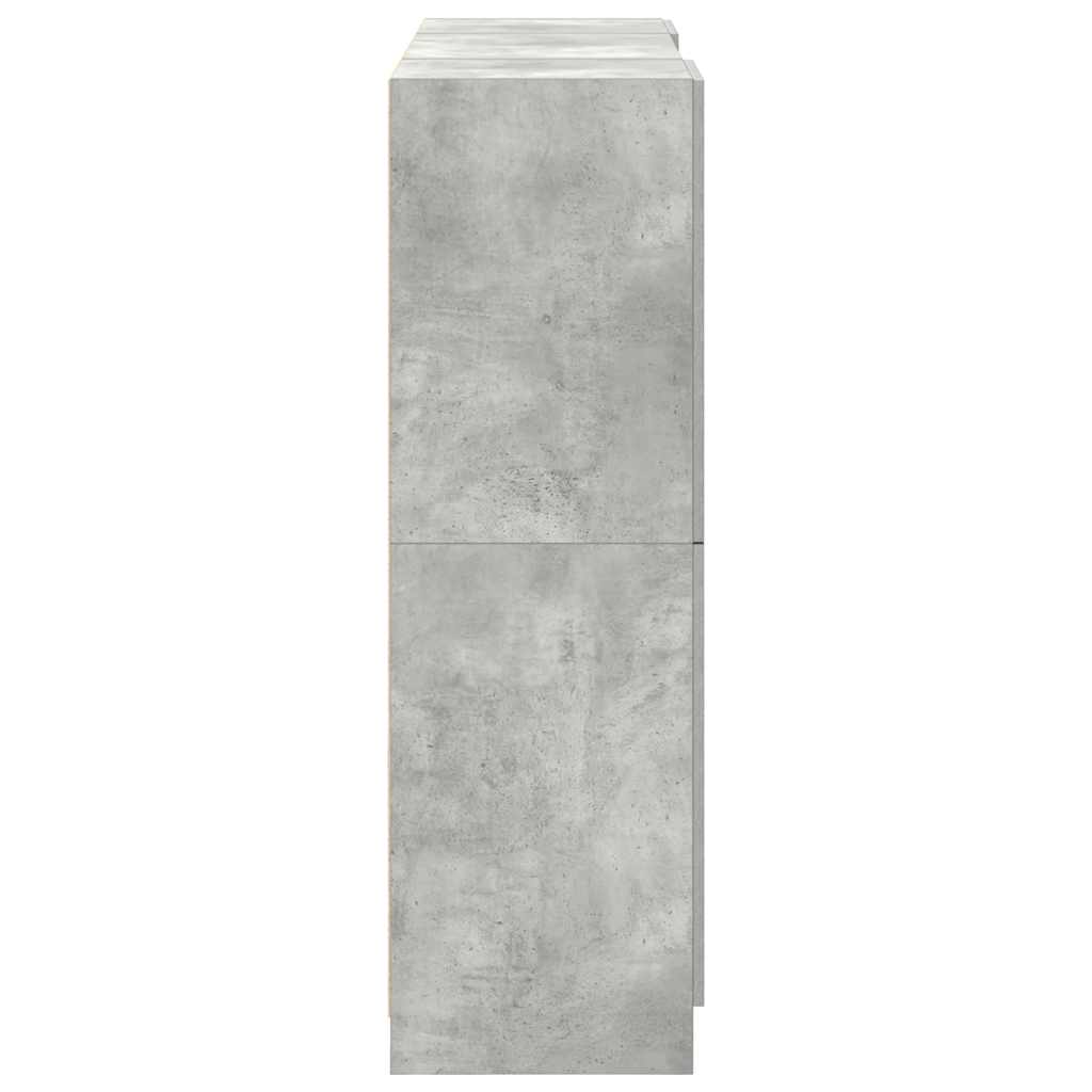 vidaXL 3-tlg. Küchenschrank-Set Betongrau Holzwerkstoff