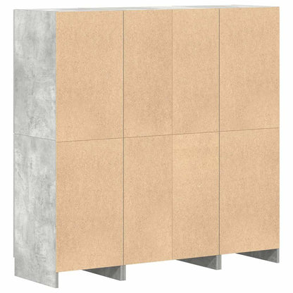vidaXL 3-tlg. Küchenschrank-Set Betongrau Holzwerkstoff