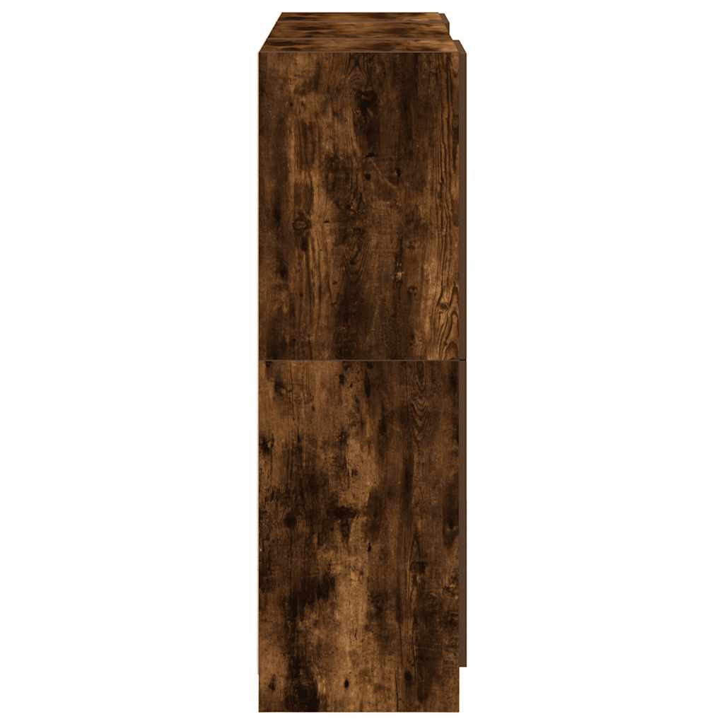 vidaXL 3-tlg. Küchenschrank-Set Räuchereiche Holzwerkstoff