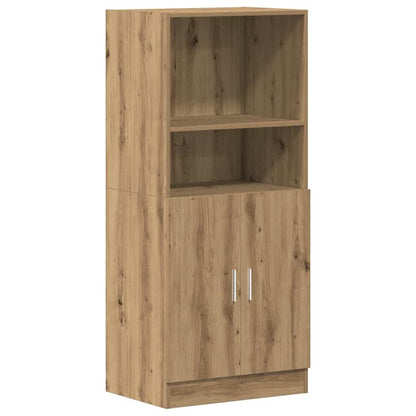 vidaXL 3-tlg. Küchenschrank-Set Artisan-Eiche Holzwerkstoff