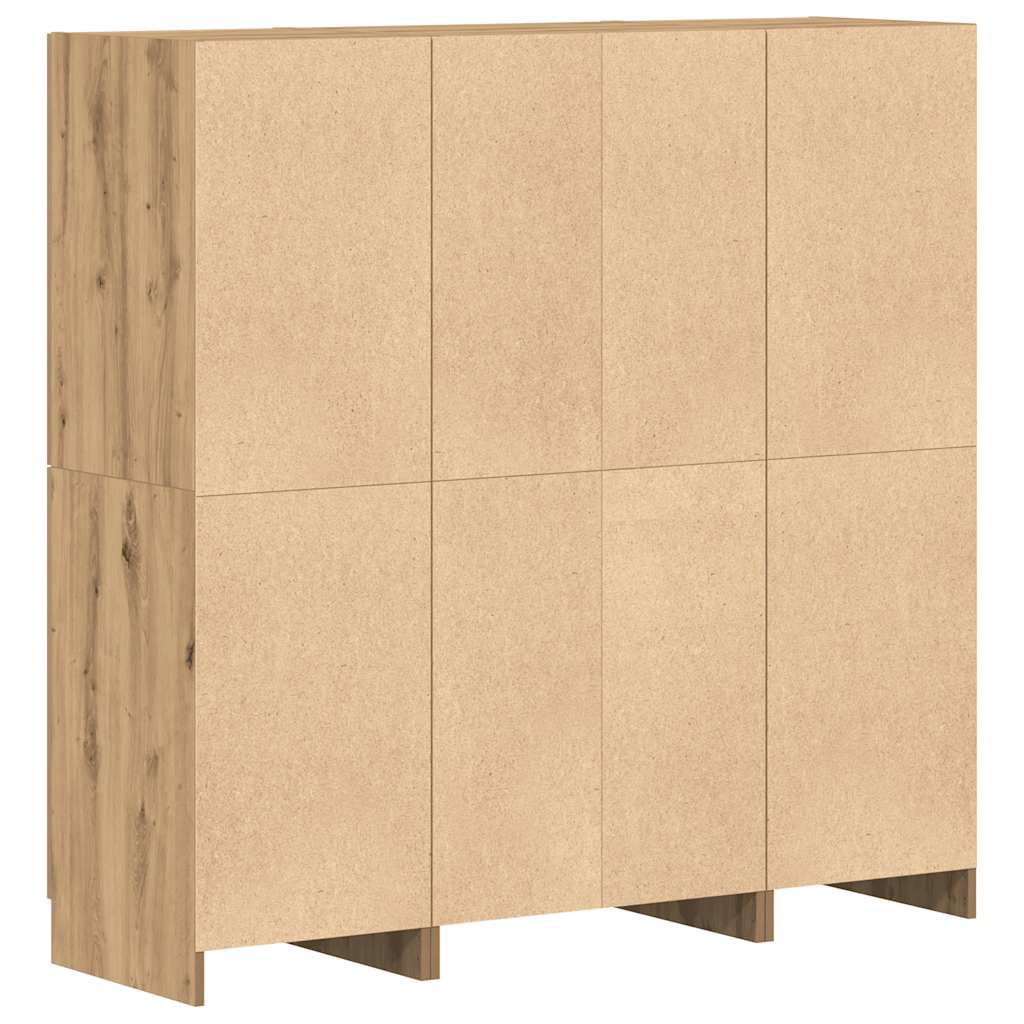 vidaXL 3-tlg. Küchenschrank-Set Artisan-Eiche Holzwerkstoff