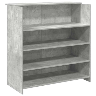 vidaXL Empfangstheke Betongrau 100x50x103,5 cm Holzwerkstoff