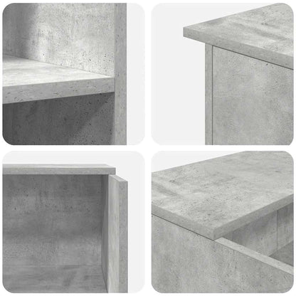 vidaXL Empfangstheke Betongrau 100x50x103,5 cm Holzwerkstoff