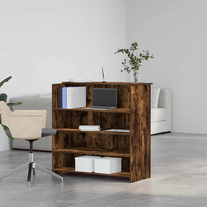 vidaXL Empfangstheke Räuchereiche 100x50x103,5 cm Holzwerkstoff