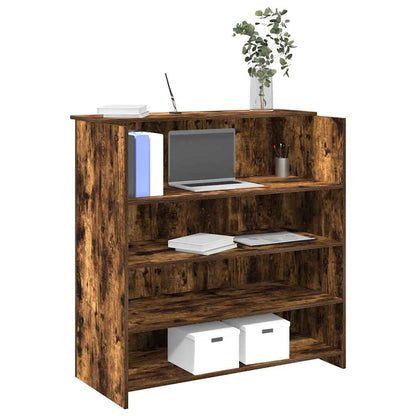vidaXL Empfangstheke Räuchereiche 100x50x103,5 cm Holzwerkstoff