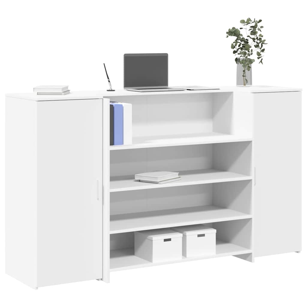 vidaXL Empfangstresen Weiß 180 x 50 x 103,5 cm Holzwerkstoff