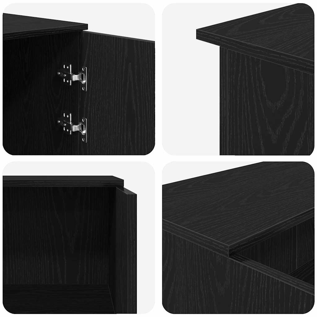 vidaXL Empfangstresen Schwarze Eiche 180 x 50 x 103,5 cm Holzwerkstoff