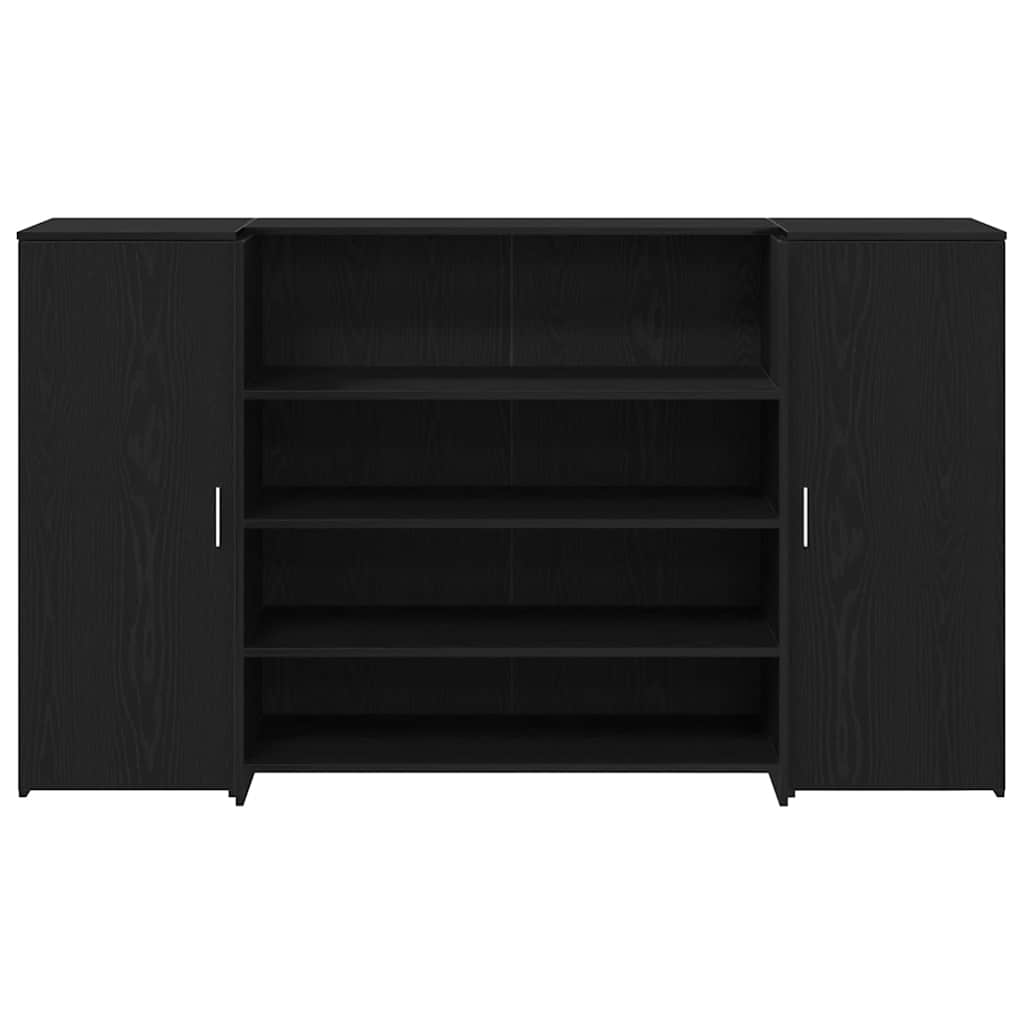 vidaXL Empfangstresen Schwarze Eiche 180 x 50 x 103,5 cm Holzwerkstoff