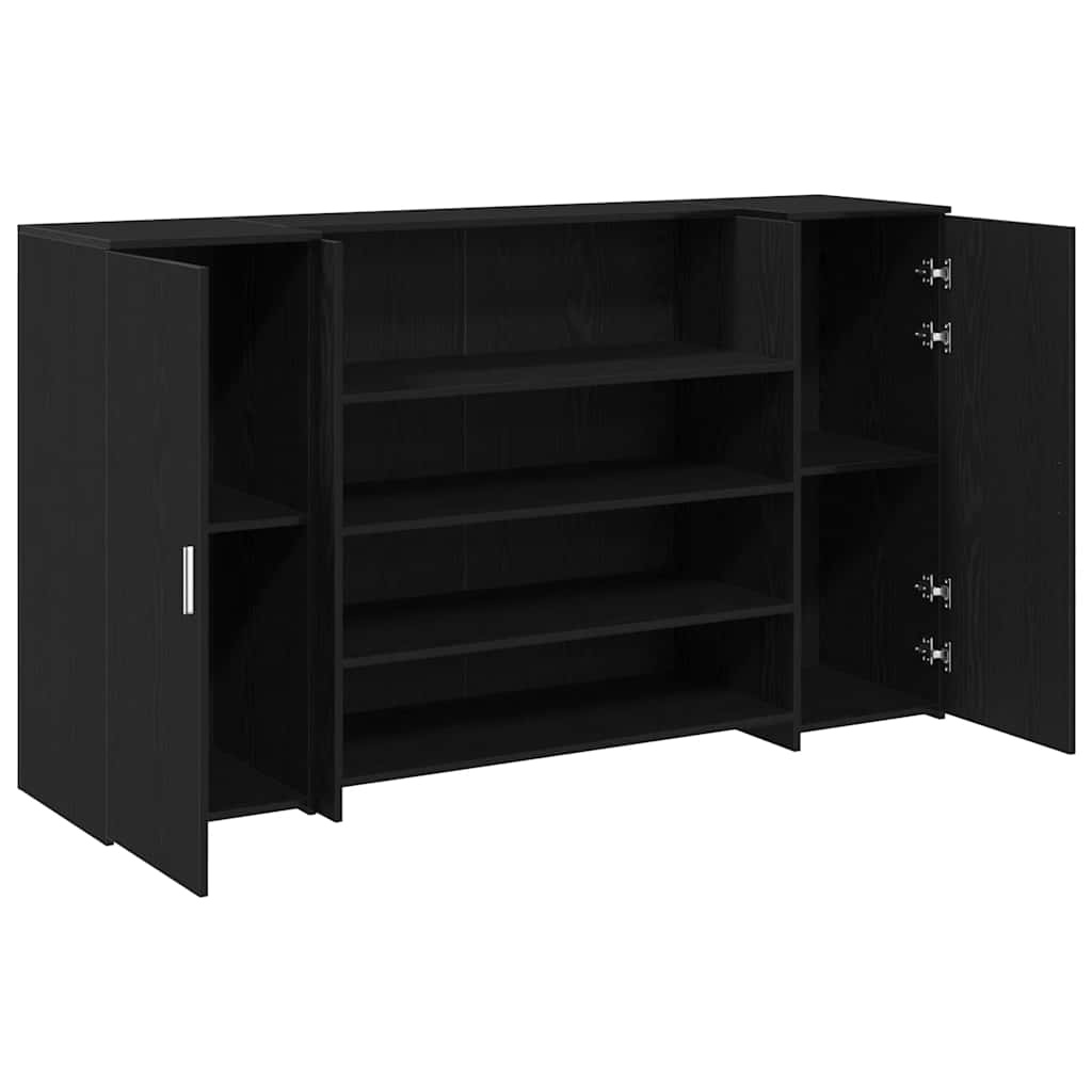 vidaXL Empfangstresen Schwarze Eiche 180 x 50 x 103,5 cm Holzwerkstoff