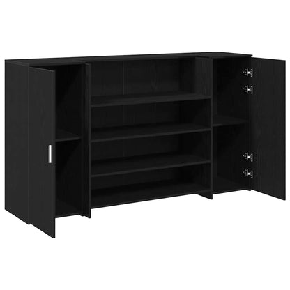 vidaXL Empfangstresen Schwarze Eiche 180 x 50 x 103,5 cm Holzwerkstoff