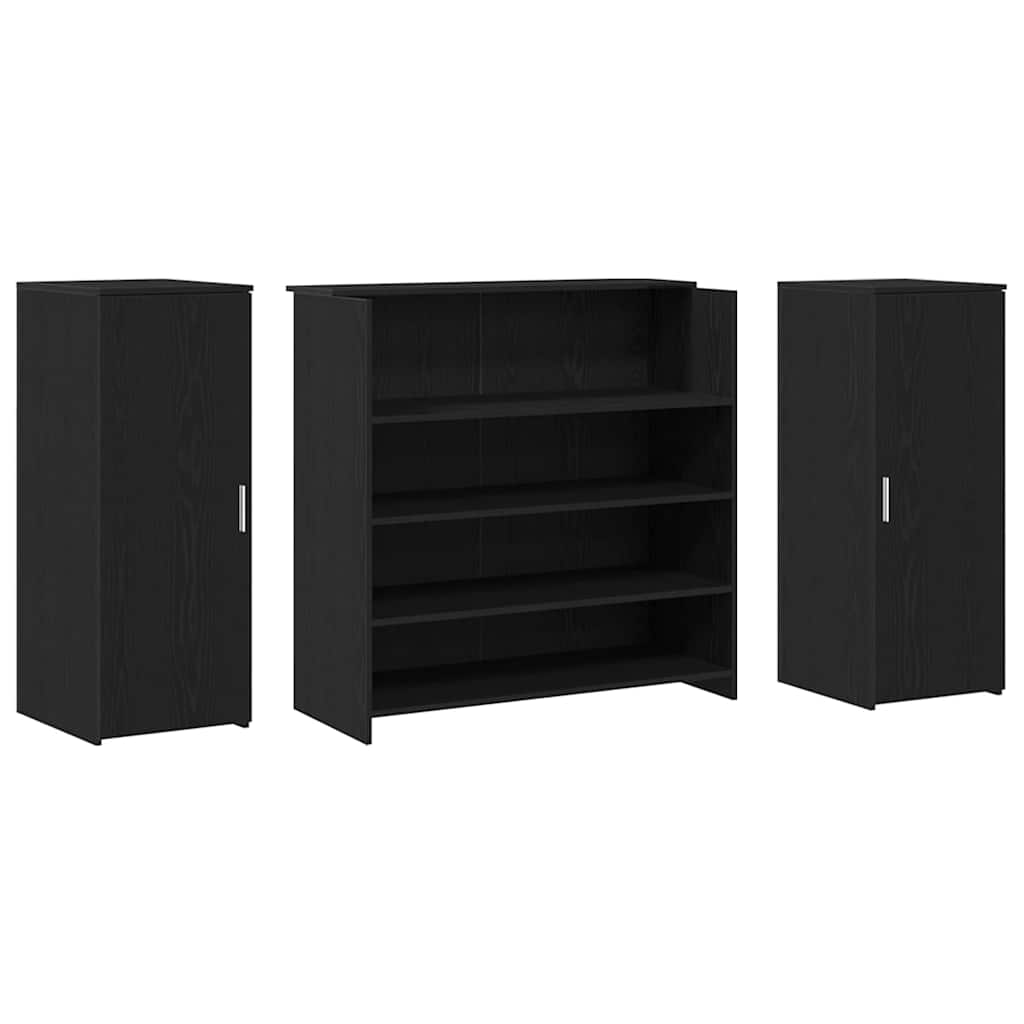 vidaXL Empfangstresen Schwarze Eiche 180 x 50 x 103,5 cm Holzwerkstoff