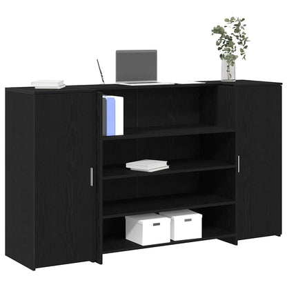 vidaXL Empfangstresen Schwarze Eiche 180 x 50 x 103,5 cm Holzwerkstoff
