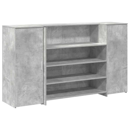vidaXL Empfangstheke Betongrau 180x50x103,5 cm Holzwerkstoff