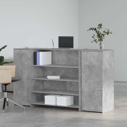 vidaXL Empfangstheke Betongrau 180x50x103,5 cm Holzwerkstoff
