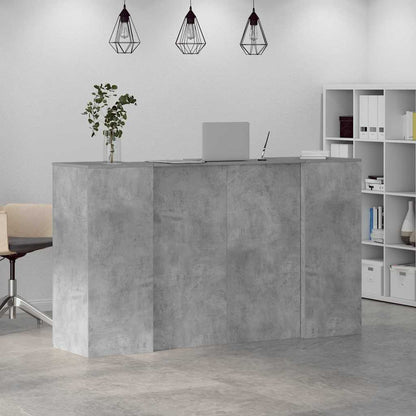 vidaXL Empfangstheke Betongrau 180x50x103,5 cm Holzwerkstoff