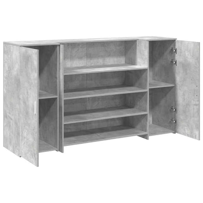 vidaXL Empfangstheke Betongrau 180x50x103,5 cm Holzwerkstoff
