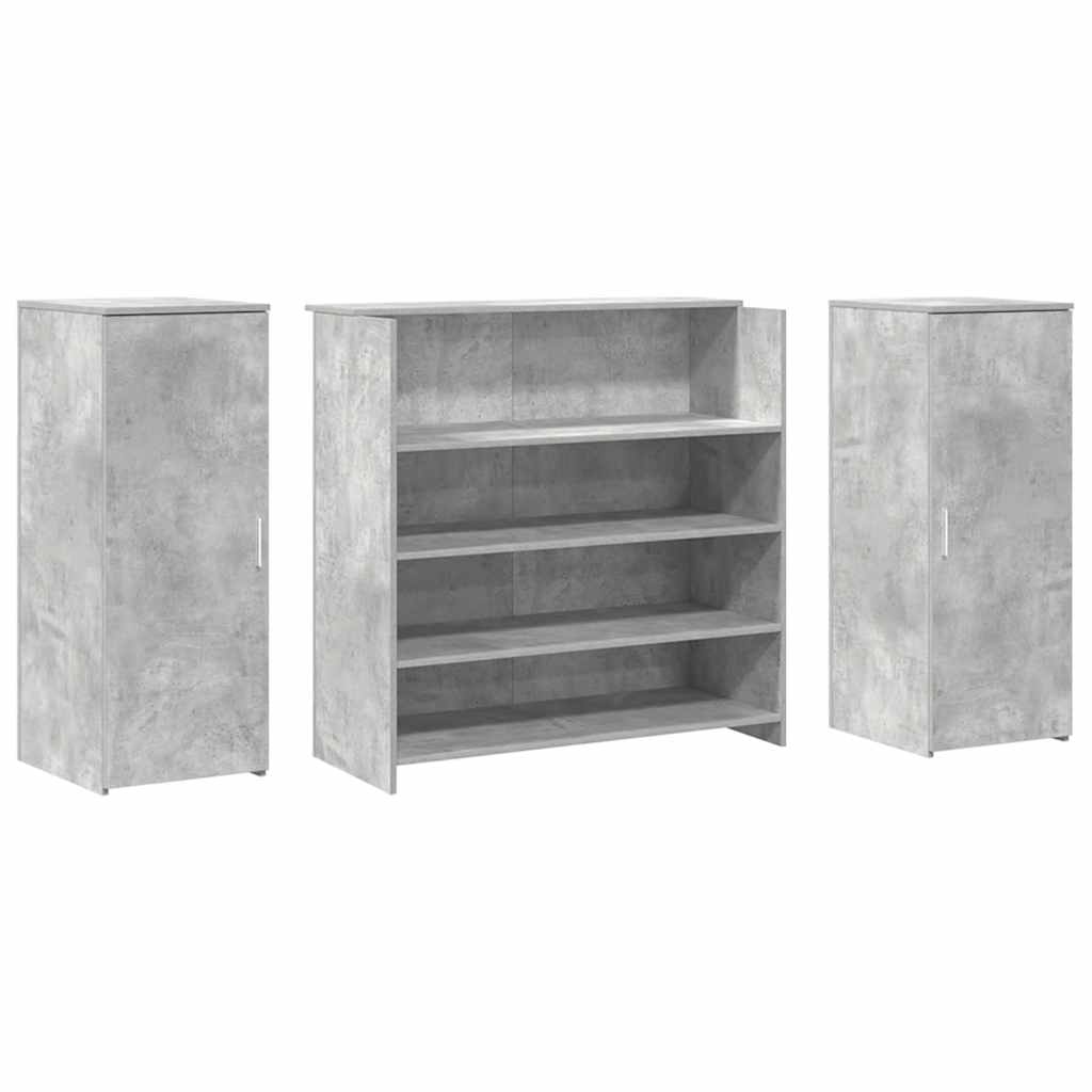 vidaXL Empfangstheke Betongrau 180x50x103,5 cm Holzwerkstoff