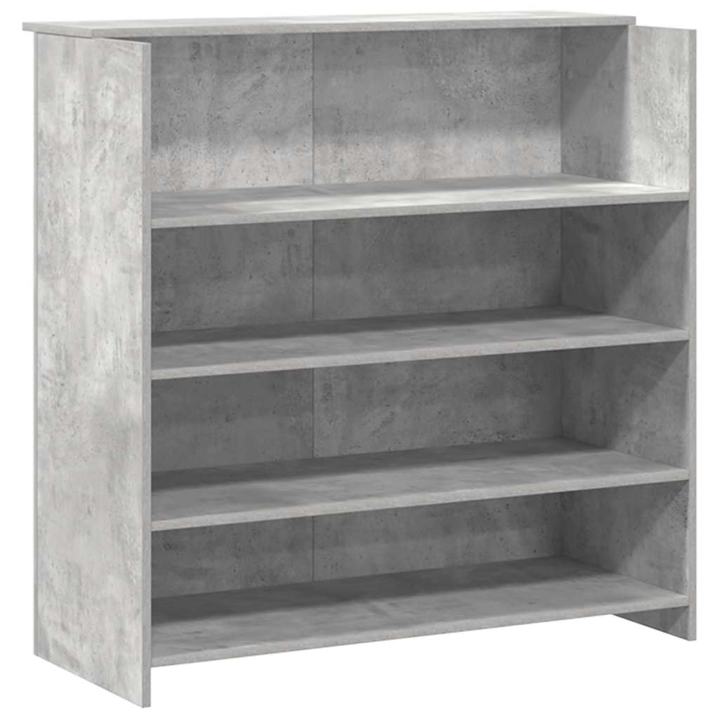 vidaXL Empfangstheke Betongrau 180x50x103,5 cm Holzwerkstoff