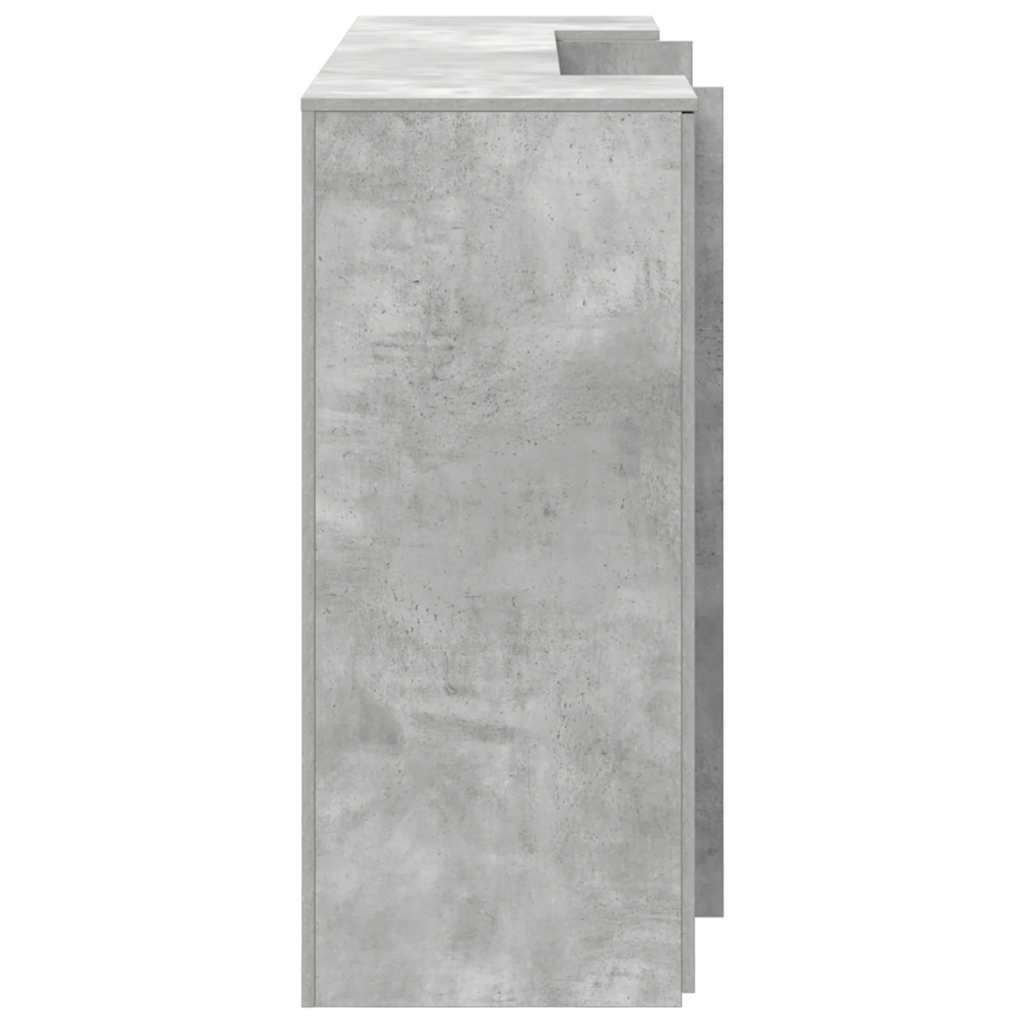 vidaXL Empfangstheke Betongrau 180x50x103,5 cm Holzwerkstoff
