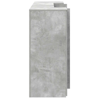 vidaXL Empfangstheke Betongrau 180x50x103,5 cm Holzwerkstoff