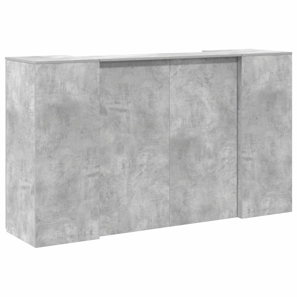 vidaXL Empfangstheke Betongrau 180x50x103,5 cm Holzwerkstoff