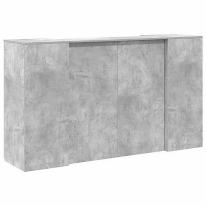 vidaXL Empfangstheke Betongrau 180x50x103,5 cm Holzwerkstoff
