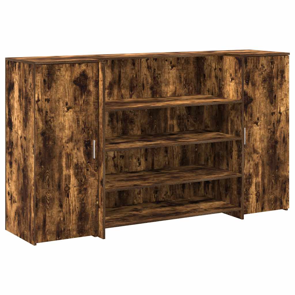 vidaXL Empfangstheke Räuchereiche 180x50x103,5 cm Holzwerkstoff