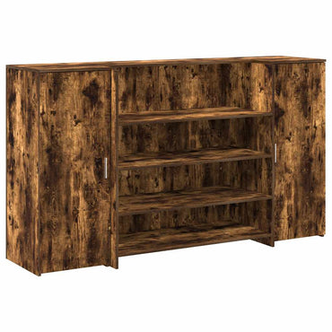 vidaXL Empfangstheke Räuchereiche 180x50x103,5 cm Holzwerkstoff