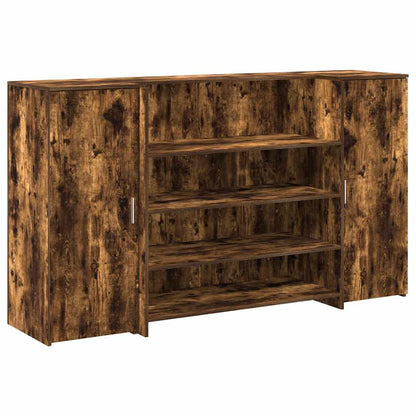 vidaXL Empfangstheke Räuchereiche 180x50x103,5 cm Holzwerkstoff