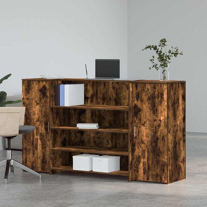 vidaXL Empfangstheke Räuchereiche 180x50x103,5 cm Holzwerkstoff