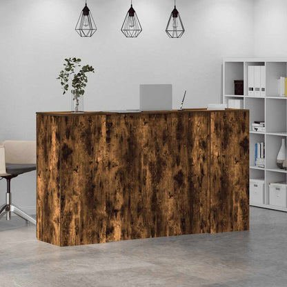 vidaXL Empfangstheke Räuchereiche 180x50x103,5 cm Holzwerkstoff