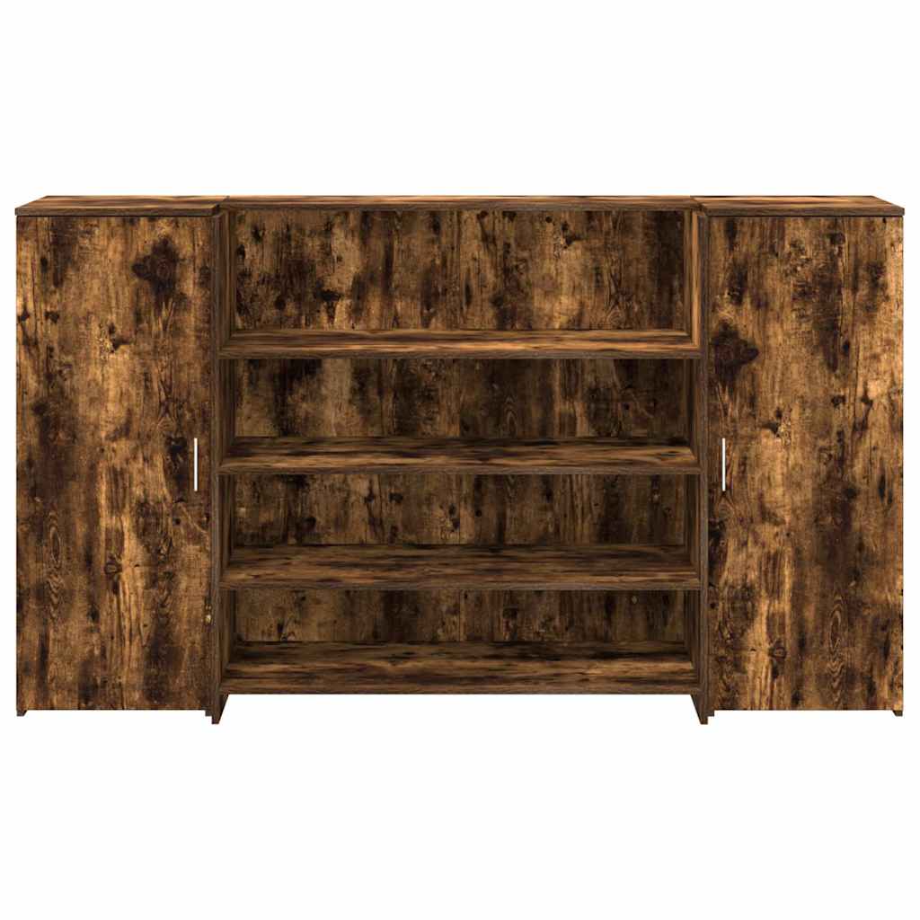 vidaXL Empfangstheke Räuchereiche 180x50x103,5 cm Holzwerkstoff