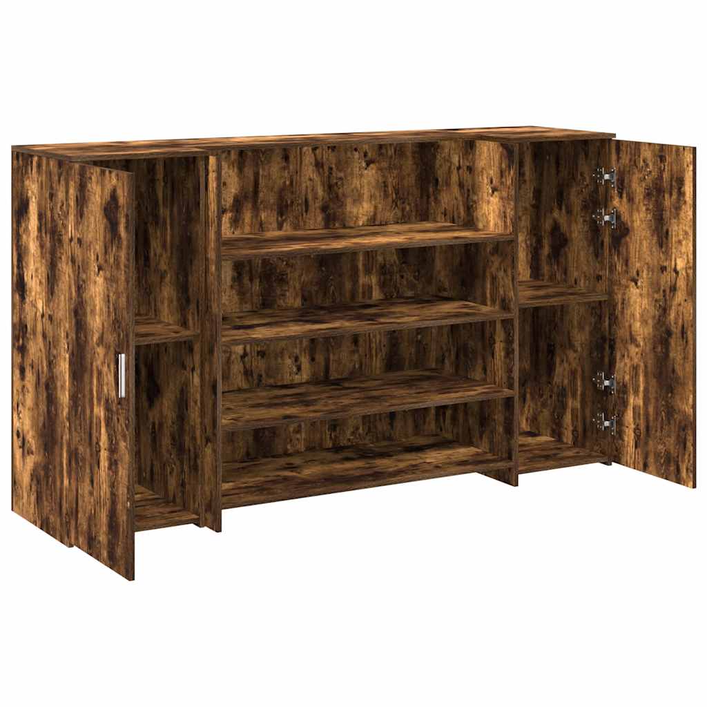 vidaXL Empfangstheke Räuchereiche 180x50x103,5 cm Holzwerkstoff
