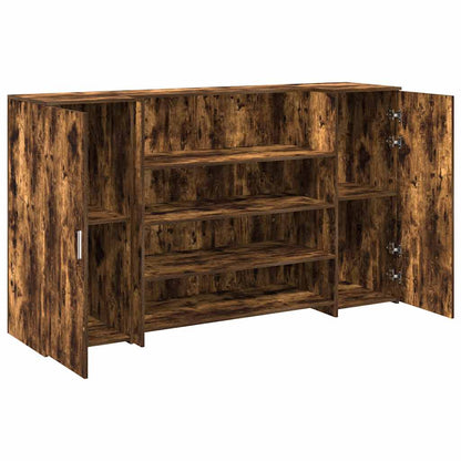 vidaXL Empfangstheke Räuchereiche 180x50x103,5 cm Holzwerkstoff