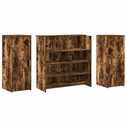 vidaXL Empfangstheke Räuchereiche 180x50x103,5 cm Holzwerkstoff