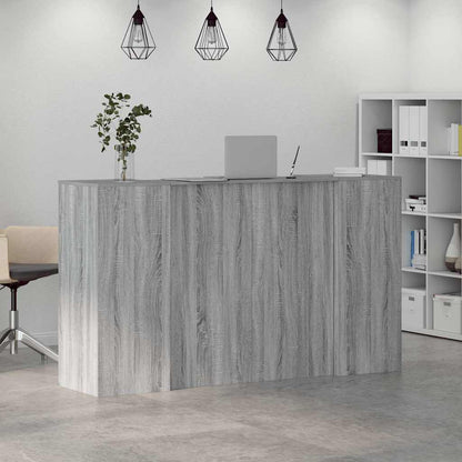 vidaXL Empfangstheke Grau Sonoma 180x50x103,5 cm Holzwerkstoff