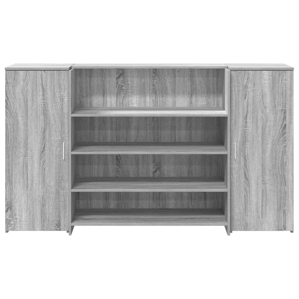 vidaXL Empfangstheke Grau Sonoma 180x50x103,5 cm Holzwerkstoff