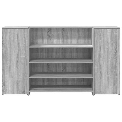 vidaXL Empfangstheke Grau Sonoma 180x50x103,5 cm Holzwerkstoff