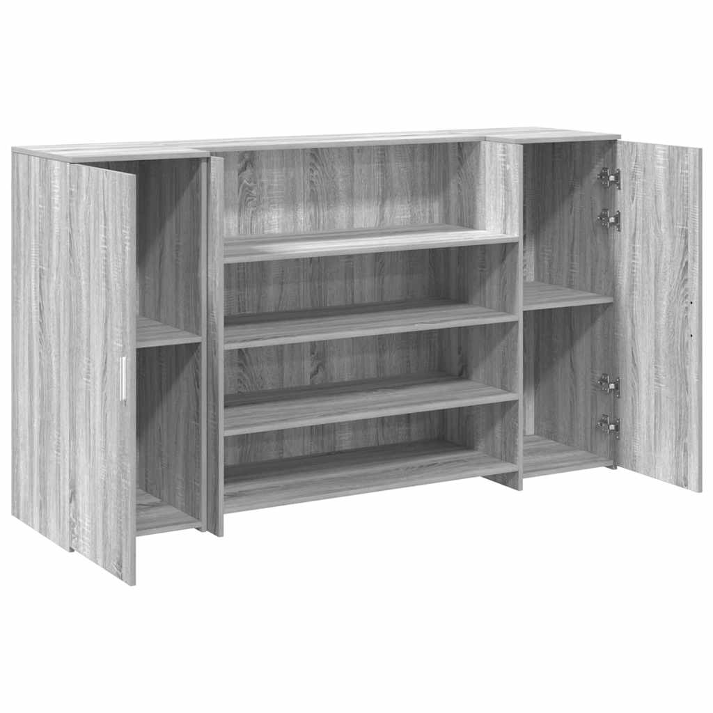 vidaXL Empfangstheke Grau Sonoma 180x50x103,5 cm Holzwerkstoff