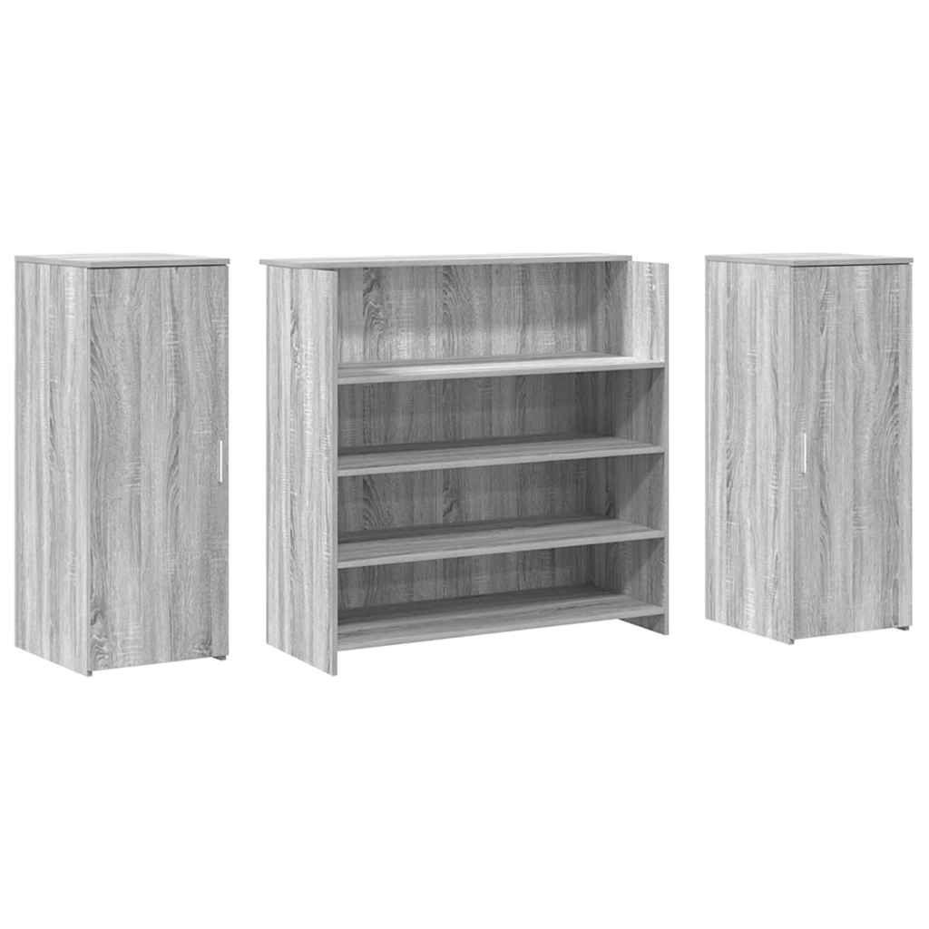 vidaXL Empfangstheke Grau Sonoma 180x50x103,5 cm Holzwerkstoff