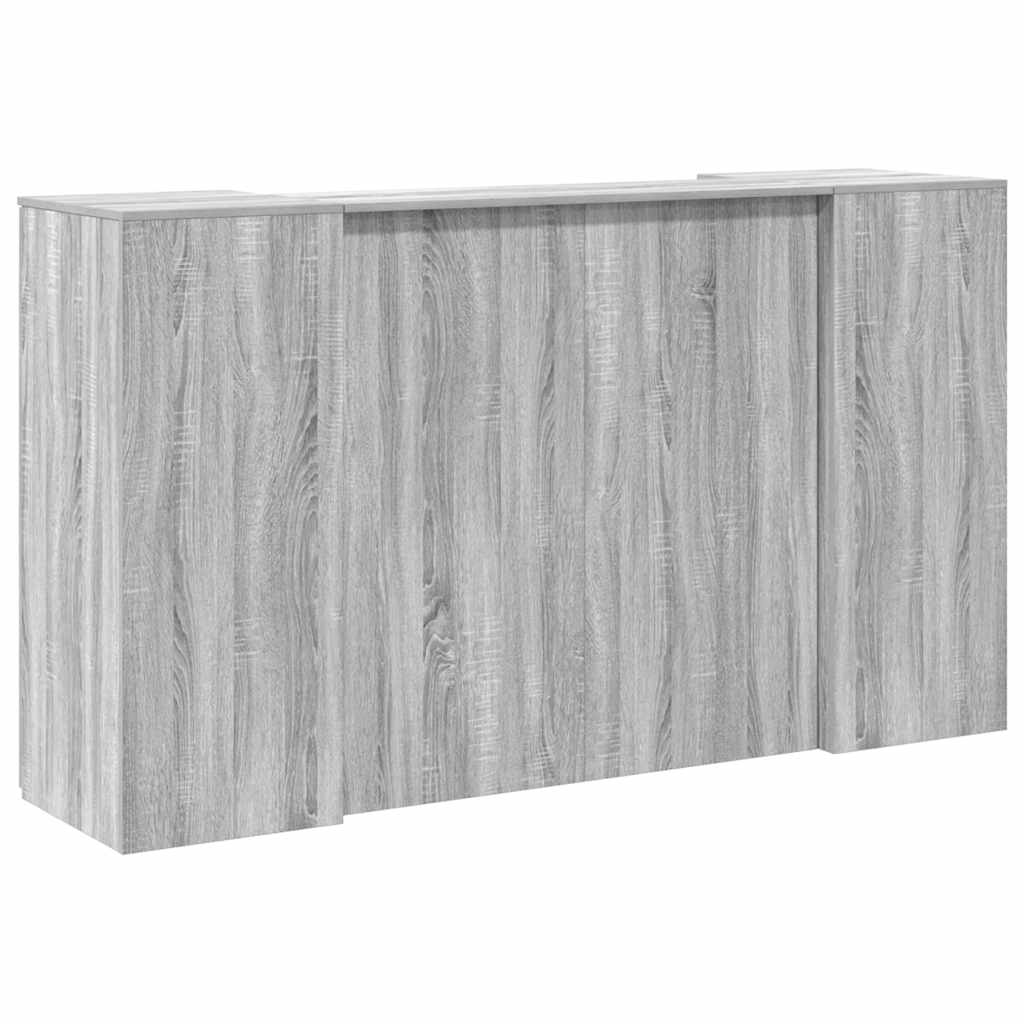 vidaXL Empfangstheke Grau Sonoma 180x50x103,5 cm Holzwerkstoff