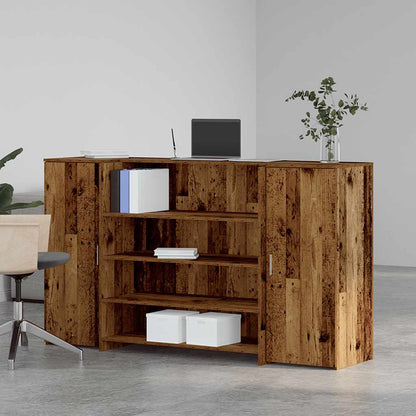 vidaXL Empfangstheke Altholz-Optik 180x50x103,5 cm Holzwerkstoff