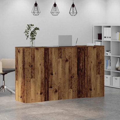 vidaXL Empfangstheke Altholz-Optik 180x50x103,5 cm Holzwerkstoff