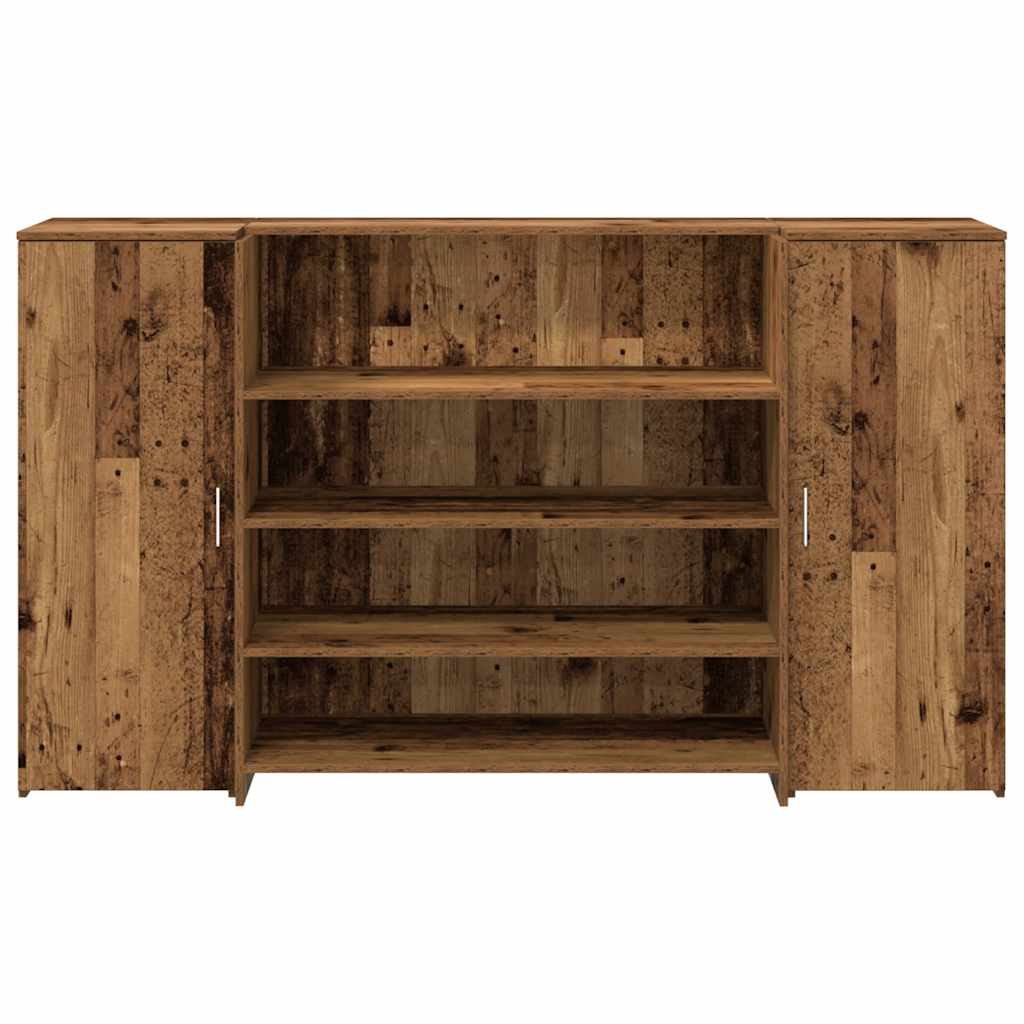 vidaXL Empfangstheke Altholz-Optik 180x50x103,5 cm Holzwerkstoff